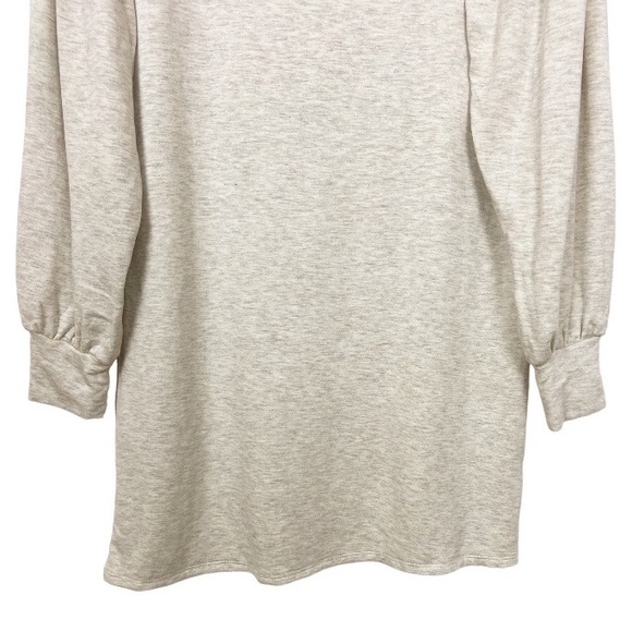 Socialite Gray Sweat Shirt Dress Bubble Sleeves Size Small - Picture 4 of 5